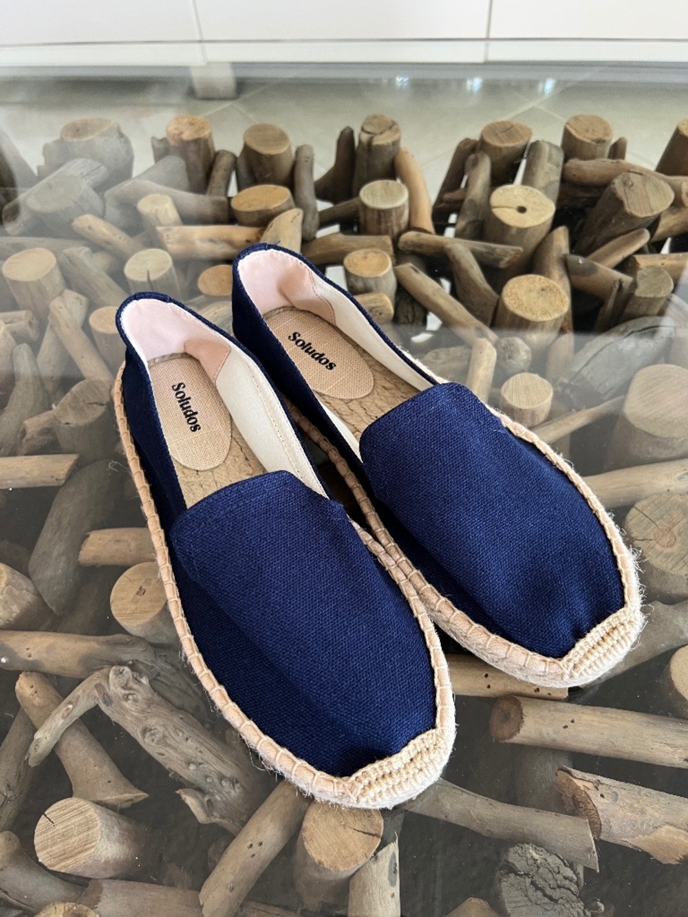 SOLUDOS Armada Blue Smoking Platform Espadrilles